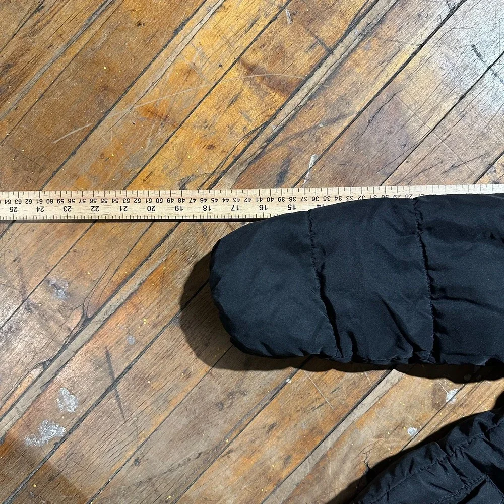 Gap‎ Parka Jacket Kids Small Black Regular Fit Long Sleeve Hooded Full Zipper